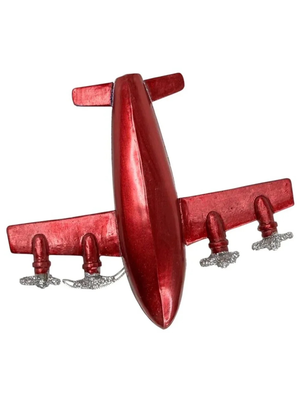 3 Kurt Adler Noble Gems Glass Airplane Christmas Ornaments 4‎ Engine Transport